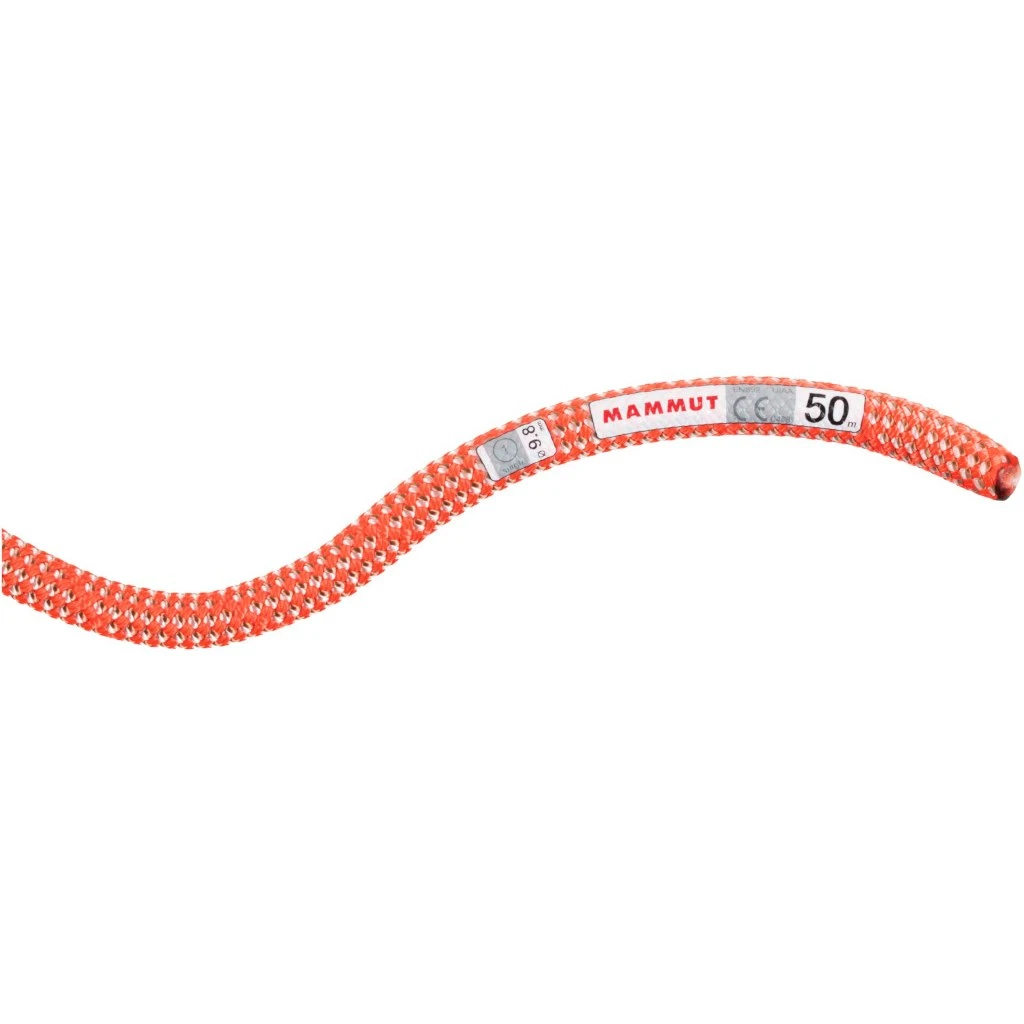 Mammut 9.8 Crag Classic Touw - 50 M - Orange-white 2 Mammut 9.8 Crag Classic Touw - 50 M - Orange-white - Afbeelding 2