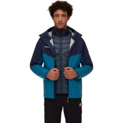 Mammut Convey 3 In 1 Hardshell Jas Met Capuchon Heren - Deep Ice-marine