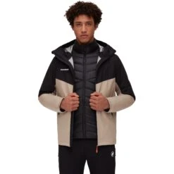Mammut Convey 3 In 1 Hardshell Jas Met Capuchon Heren - Safari-black