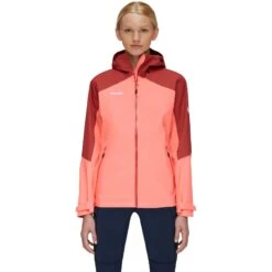 Mammut Convey Tour Hardshell Jas Met Capuchon Dames 1010-27851 - Salmon-terracotta