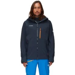 Mammut Stoney Hardshell Jas Heren - Marine-vibrant Orange