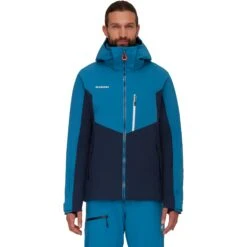 Mammut Stoney Hardshell Thermojas Heren - Marine-deep Ice