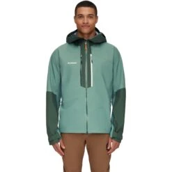 Mammut Taiss Hardshell Jas Met Capuchon Heren - Dark Jade-woods