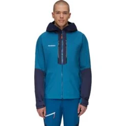 Mammut Taiss Hardshell Jas Met Capuchon Heren - Deep Ice-marine