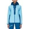 Mammut Taiss Hardshell Jas Met Capuchon Dames - Cool Blue-deep Ice