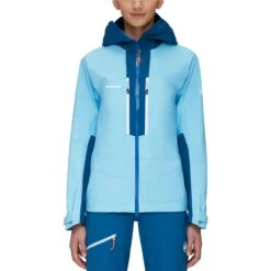 Mammut Taiss Hardshell Jas Met Capuchon Dames - Cool Blue-deep Ice