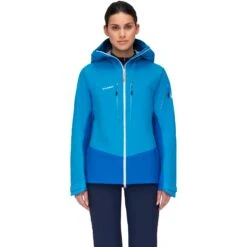 Mammut Taiss Pro Hardshell Jas Met Capuchon Dames - Gentian-ice