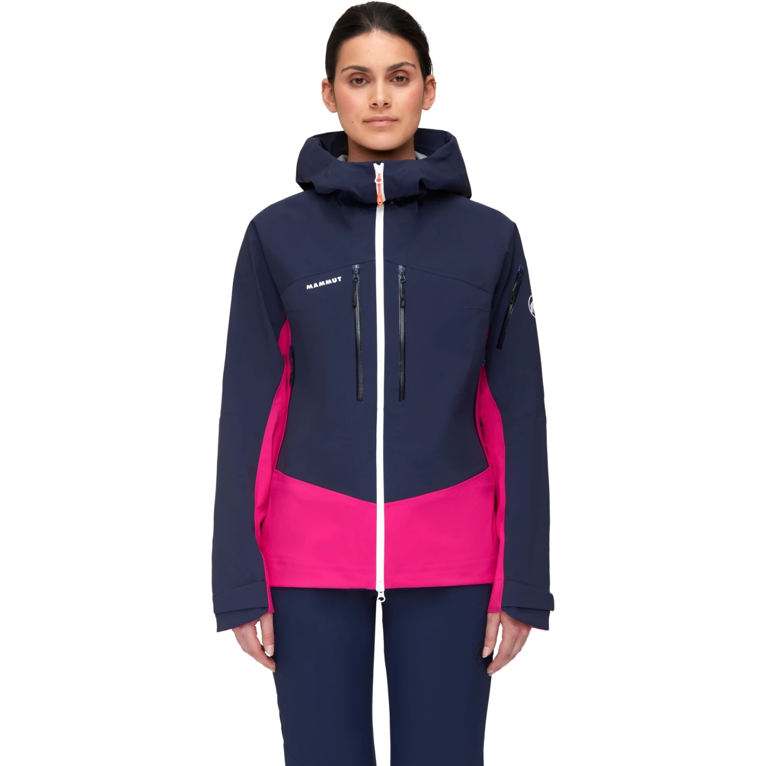 Mammut Taiss Pro Hardshell Jas Met Capuchon Dames - Pink-marine 1 Mammut Taiss Pro Hardshell Jas Met Capuchon Dames - Pink-marine