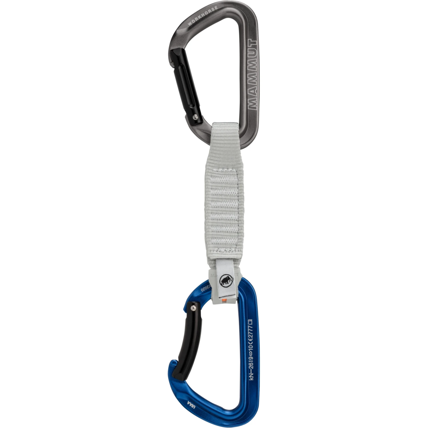 Mammut Workhorse Keylock 12 Cm Quickdraw - Grey-blue 1 Mammut Workhorse Keylock 12 Cm Quickdraw - Grey-blue
