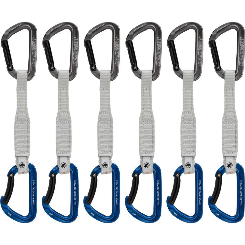 Mammut Workhorse Keylock 17 Cm Quickdraw Set - Set Van 6 - Grey-blue 1 Mammut Workhorse Keylock 17 Cm Quickdraw Set - Set Van 6 - Grey-blue