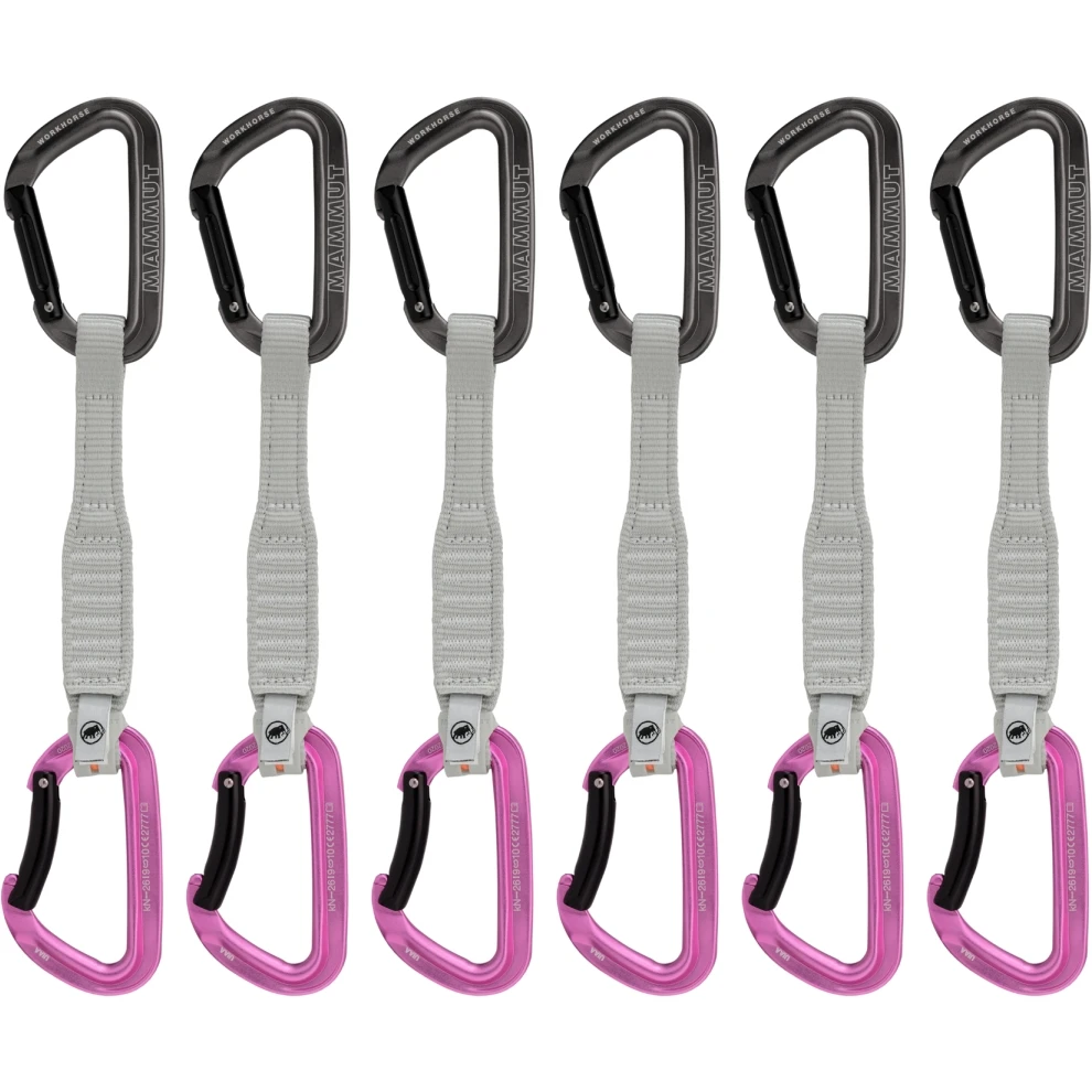 Mammut Workhorse Keylock 17 Cm Quickdraw Set - Set Van 6 - Grey-pink 1 Mammut Workhorse Keylock 17 Cm Quickdraw Set - Set Van 6 - Grey-pink